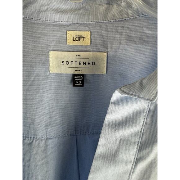 Ann Taylor LOFT Popover Short Sleeves Top, Blue, Sz: XS, 56-20 - Picture 4 of 16